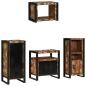 Preview: Badezimmermöbel Set 4 pcs Mehrfarbig Massives recyceltes Holz