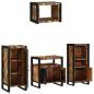 Preview: Badezimmermöbel Set 4 pcs Mehrfarbig Massives recyceltes Holz