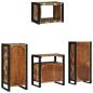 Preview: Badezimmermöbel Set 4 pcs Mehrfarbig Massives recyceltes Holz
