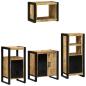 Preview: Badezimmermöbel Set mit Regal 4 pcs Braun Massives Mango-Holz