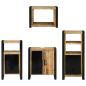 Preview: Badezimmermöbel Set mit Regal 4 pcs Braun Massives Mango-Holz