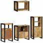 Preview: Badezimmermöbel Set mit Regal 4 pcs Braun Massives Mango-Holz