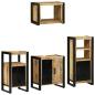 Preview: Badezimmermöbel Set mit Regal 4 pcs Braun Massives Mango-Holz