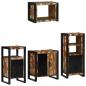 Preview: ARDEBO.de - Badezimmermöbel Set 4 pcs Mehrfarbig Massives recyceltes Holz