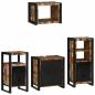 Preview: ARDEBO.de - Badezimmermöbel Set 4 pcs Mehrfarbig Massives recyceltes Holz