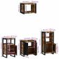 Preview: Badezimmermöbel Set 4 pcs Mehrfarbig Massives recyceltes Holz