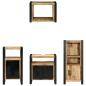 Preview: Badezimmermöbel Set mit Regal 4 pcs Braun Massives Mango-Holz