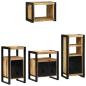Preview: Badezimmermöbel Set mit Regal 4 pcs Braun Massives Mango-Holz
