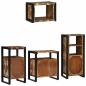 Preview: Badezimmermöbel Set 4 pcs Mehrfarbig Massives recyceltes Holz