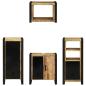 Preview: Badezimmermöbel Set mit Regal 4 pcs Braun Massives Mango-Holz