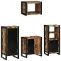 Preview: Badezimmermöbel Set 4 pcs Mehrfarbig Massives recyceltes Holz