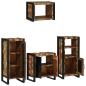 Preview: Badezimmermöbel Set 4 pcs Mehrfarbig Massives recyceltes Holz