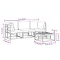 Preview: Garten-Sofa-Set 4 pcs Schwarz 70 x 70 x 32 cm Aluminium