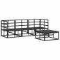 Preview: Garten-Sofa-Set 4 pcs Schwarz 70 x 70 x 32 cm Aluminium