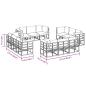 Preview: Garten-Sofa-Set 12 pcs Schwarz 213 x 71.5 x 71 cm Aluminium
