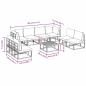 Preview: Garten-Sofa-Set 9 pcs Schwarz 70 x 70 x 32 cm Aluminium