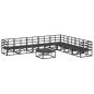 Preview: Gartensofa-set mit Kissen 9 pcs Schwarz Aluminium