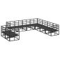 Preview: Garten-Sofa-Set 9 pcs Schwarz 283 x 283 x 71 cm Aluminium