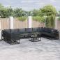 Preview: ARDEBO.de - Garten-Sofa-Set 10 pcs Schwarz 423 x 213 x 71 cm Aluminium