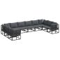 Preview: Garten-Sofa-Set 10 pcs Schwarz 423 x 213 x 71 cm Aluminium