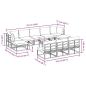 Preview: Garten-Sofa-Set 11 pcs Schwarz 70 x 70 x 32 cm Aluminium