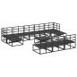 Preview: Garten-Sofa-Set 11 pcs Schwarz 70 x 70 x 32 cm Aluminium