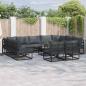 Preview: ARDEBO.de - Garten-Sofa-Set 12 pcs Schwarz 70 x 70 x 32 cm Aluminium
