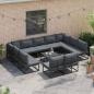 Preview: Garten-Sofa-Set 12 pcs Schwarz 70 x 70 x 32 cm Aluminium