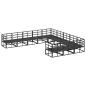 Preview: Garten-Sofa-Set 11 pcs Schwarz 70 x 70 x 32 cm Aluminium