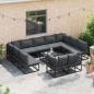 Preview: Gartensofa-set 11 Stk. Schwarz Aluminium