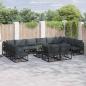 Preview: ARDEBO.de - Garten-Sofa-Set 13 pcs Schwarz 70 x 70 x 32 cm Aluminium