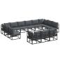 Preview: Garten-Sofa-Set 13 pcs Schwarz 423 x 211,5 x 71 cm Aluminium
