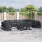 Preview: ARDEBO.de - Garten-Sofa-Set 12 pcs Schwarz 353 x 283 x 71 cm Aluminium
