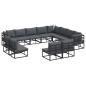 Preview: Garten-Sofa-Set 12 pcs Schwarz 353 x 283 x 71 cm Aluminium