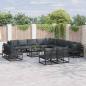 Preview: ARDEBO.de - Garten-Sofa-Set 14 pcs Schwarz 70 x 70 x 32 cm Aluminium