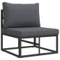 Preview: Garten-Sofa-Set 14 pcs Schwarz 70 x 70 x 32 cm Aluminium
