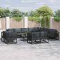 Preview: ARDEBO.de - Garten-Sofa-Set 12 pcs Schwarz 353 x 283 x 71 cm Aluminium
