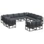 Preview: Garten-Sofa-Set 12 pcs Schwarz 353 x 283 x 71 cm Aluminium