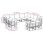 Preview: Garten-Sofa-Set 12 pcs Schwarz 353 x 283 x 71 cm Aluminium