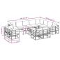 Preview: Garten-Sofa-Set 13 pcs Schwarz 70 x 70 x 32 cm Aluminium
