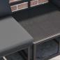 Preview: Gartensofa-set 6 stk. Schwarz Aluminium