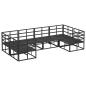 Preview: Gartensofa-set 6 stk. Schwarz Aluminium