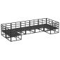Preview: Garten-Sofa-Set 7 pcs Schwarz Aluminium
