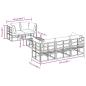 Preview: Gartensofa-set mit Kissen 6 pcs Schwarz Stahl