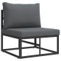 Preview: Garten-Sofa-Set 6 pcs Schwarz 70 x 70 x 32 cm Aluminium