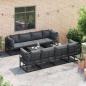 Preview: Garten-Sofa-Set 9 pcs Schwarz 70 x 70 x 32 cm Aluminium