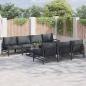 Preview: ARDEBO.de - Garten-Sofa-Set mit Kissen mit Kissen 8 pcs Anthrazit 70 x 70,5 x 31,5 cm