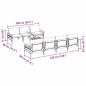 Preview: Gartensofa-set mit Kissen 8 pcs Schwarz Stahl