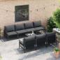 Preview: Garten-Sofa-Set mit Kissen mit Kissen 8 pcs Anthrazit 70 x 70,5 x 31,5 cm