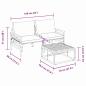 Preview: Garten-Sofa-Set 3 pcs Anthrazit Stahl